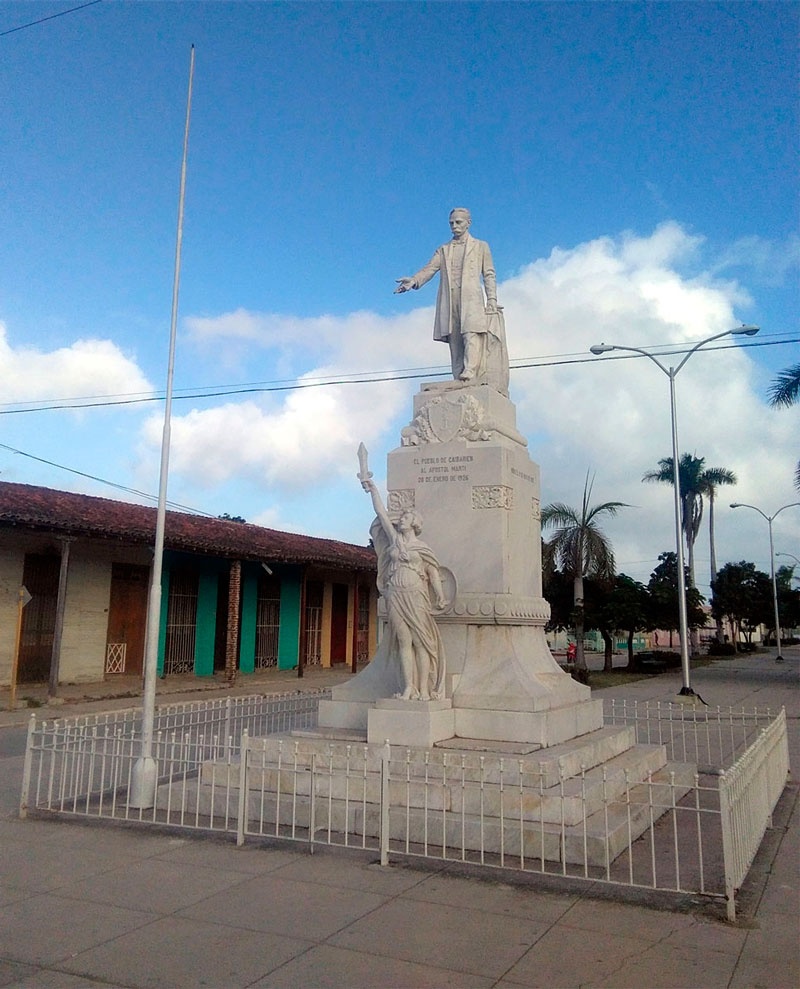 Monumento a José Martí, en Caibarién.