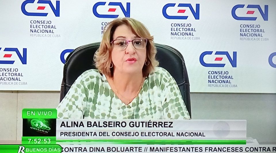 Alina Balseiro Gutiérrez informó los resultados preliminares de las Elecciones Nacionales en Cuba