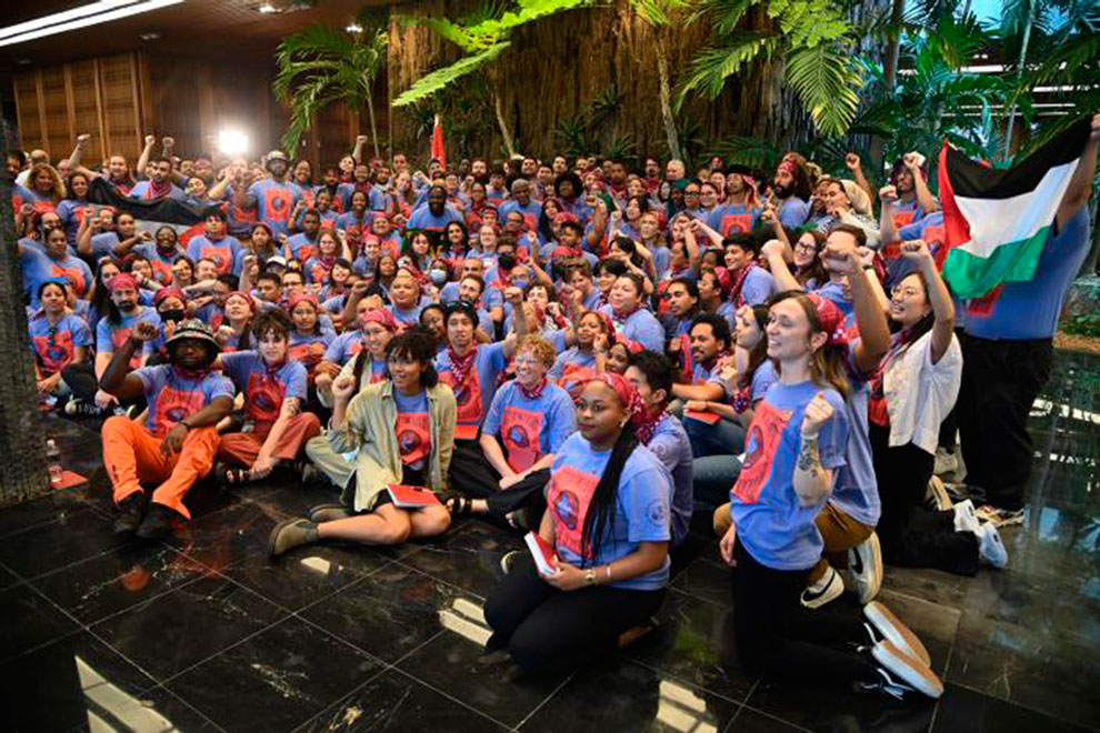 Activistas estadounidenses de visita en Cuba.