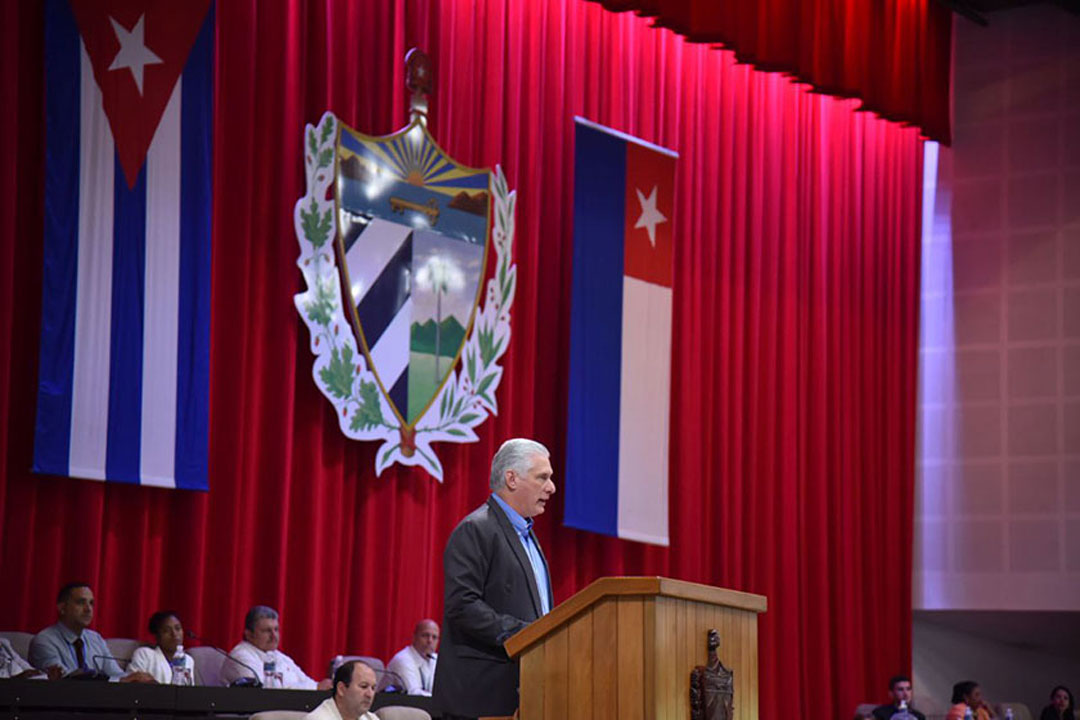 Presidente cubano, Miguel Díaz-Canel Bermúdez, clausura el I Periodo Ordinario de Sesiones de la X Legislatura de la Asamblea Nacional del Poder Popular.