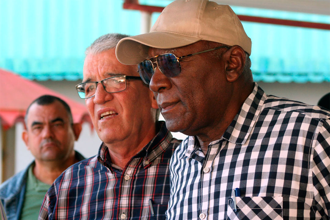 Vicepresidente cubano, Salvador Valdés Mesa, en visita a la Agencia Agropecuaria de Azumat.