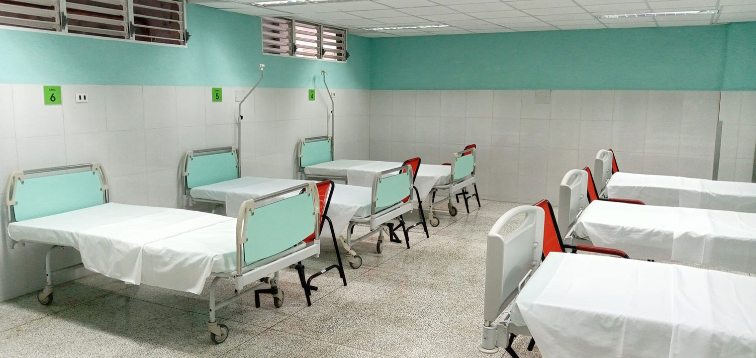 Sala de observación del hospital oncológico de Villa Clara.