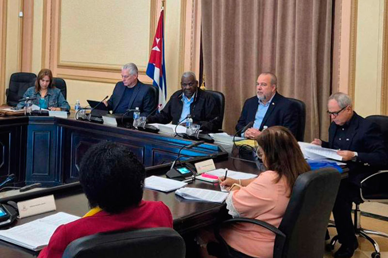 Reunión del Consejo de Estado de la República de Cuba.