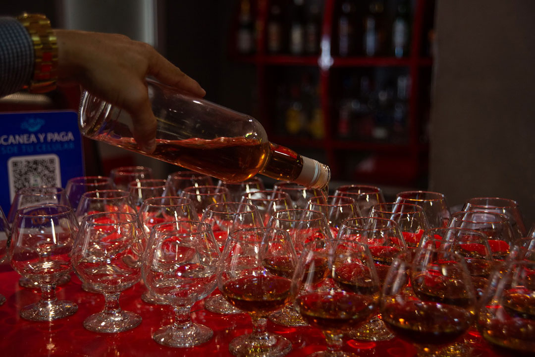 Preparación del brindis.