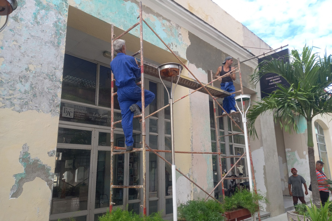 Reparaciones en el Boulevad de Santa Clara