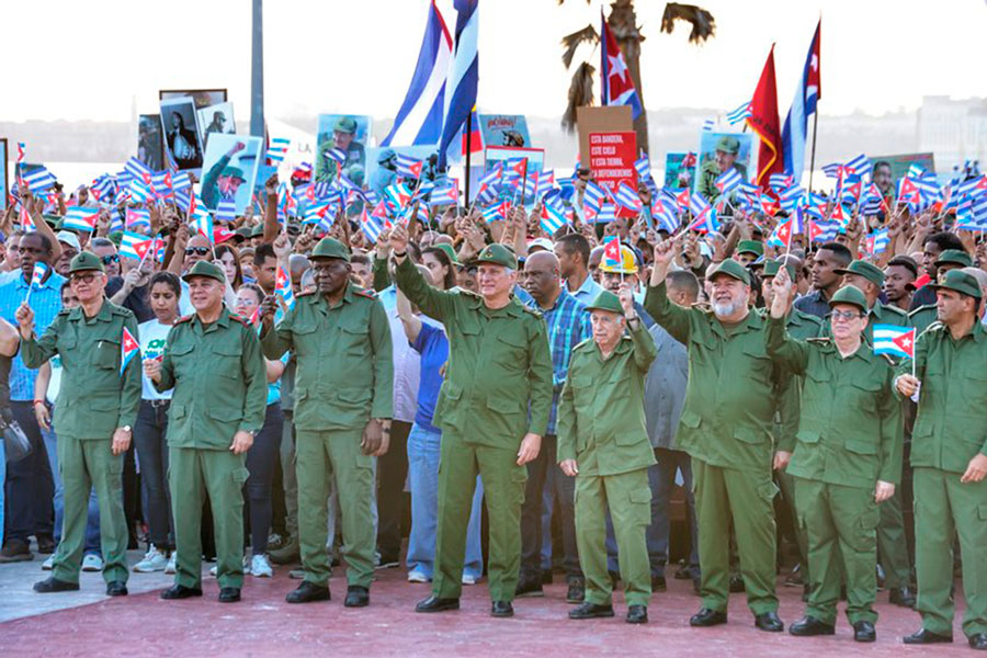 Presidencia del acto, encabezada por Miguel Díaz-Canel Bermúdez.