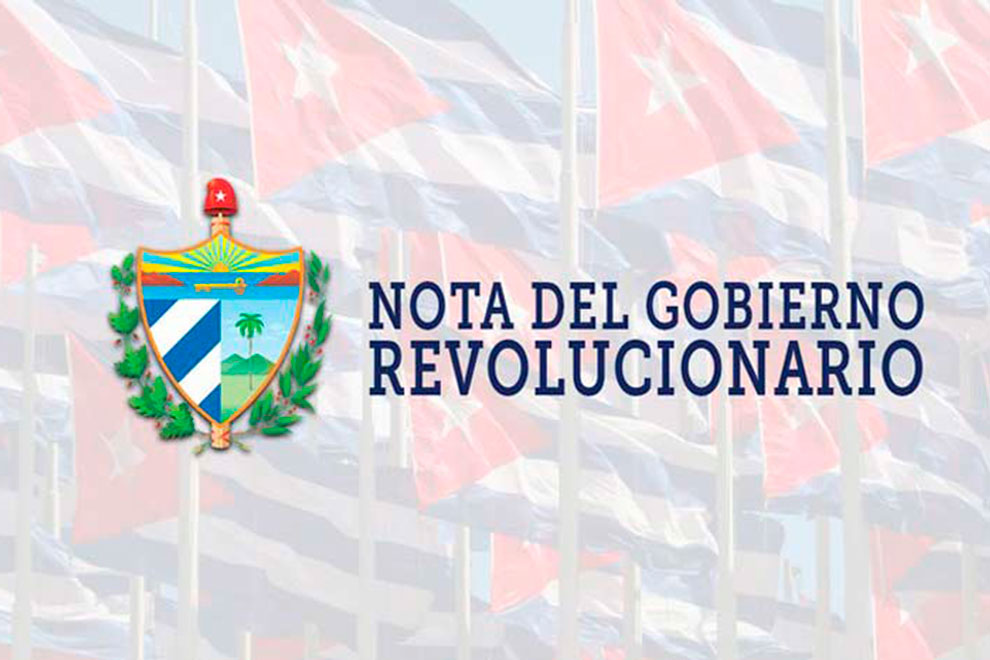 Nota del Gobierno revolucionario.