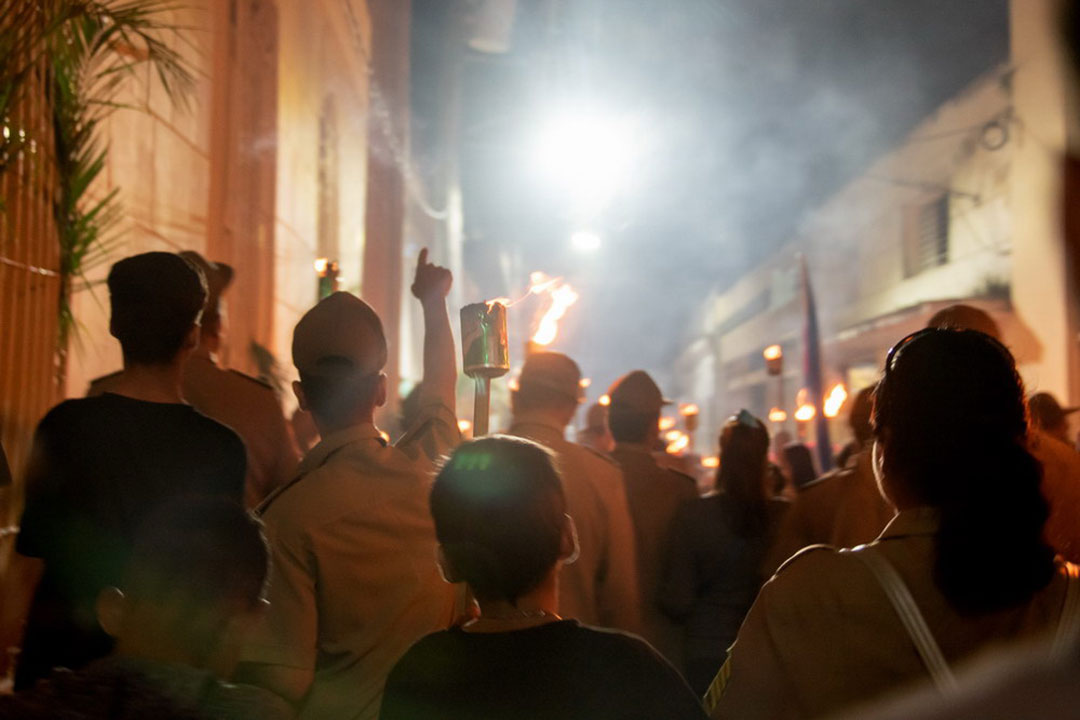 Marcha de las Antorchas en Santa Clara.