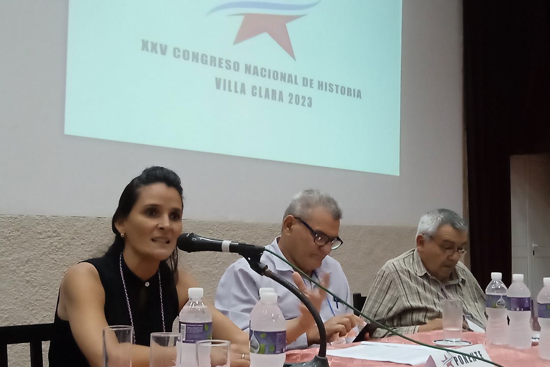 Taller central del Congreso de Historia en su jornada en Sagua la Grande.