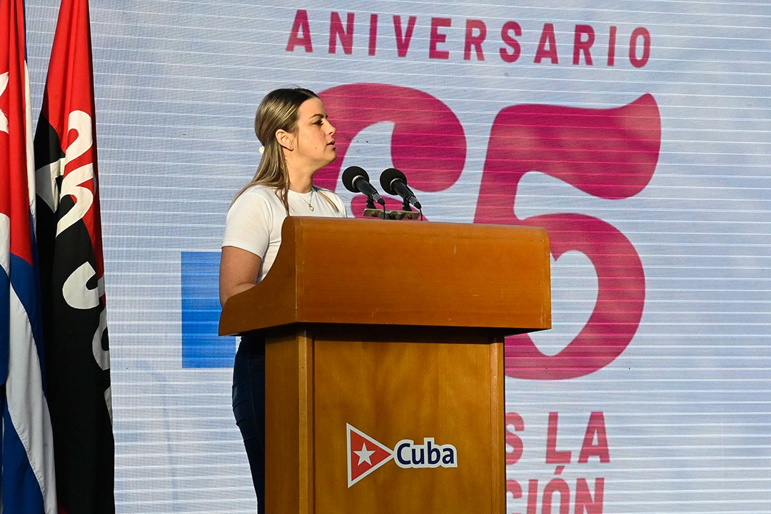 Aylín Álvarez, primera secretaria de la Unión de Jóvenes Comunistas.