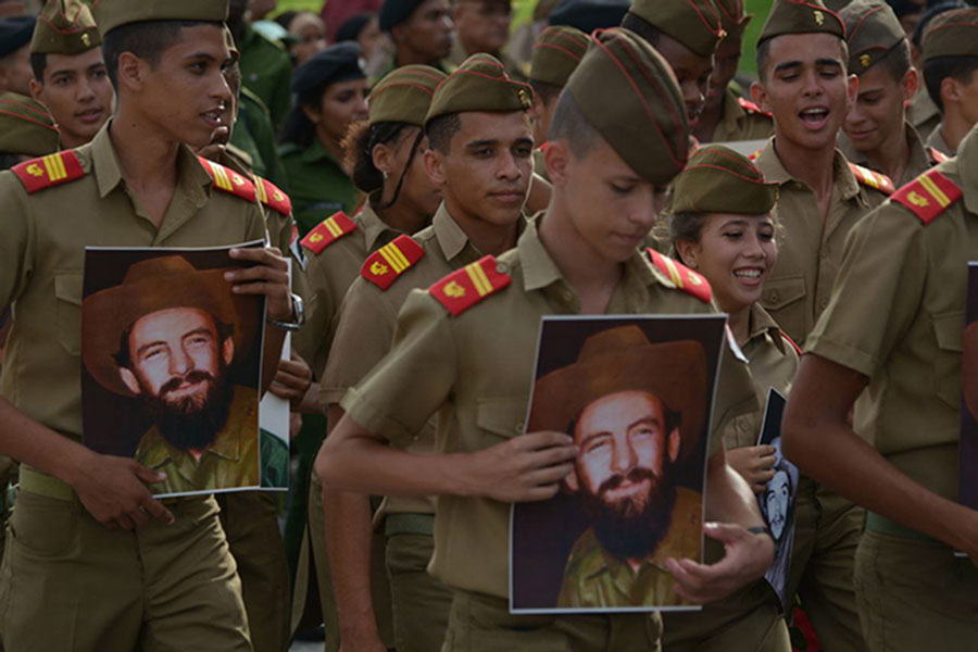 Alumnos de la Escuela MIlitar Camilo Cienguegos.