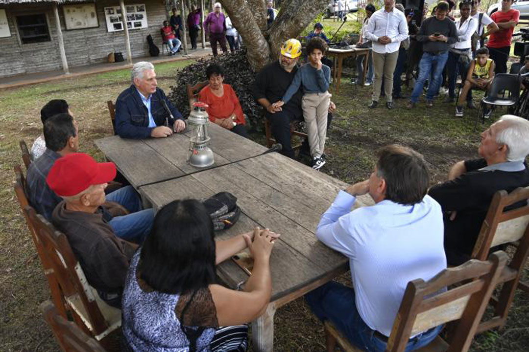 Miguel Diaz-Canel en Ciénaga de Zapata