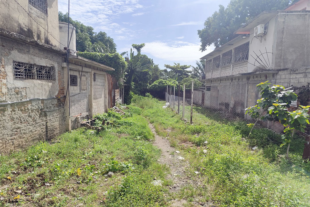 Sitio donde antes estuvo el pasaje Virtudes, tipo de ciudadelas humildes de la barriada. 