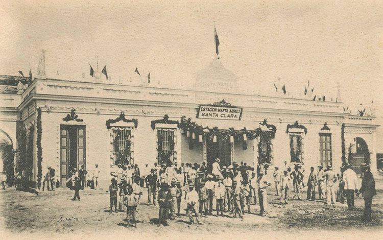 Estación de Ferrocarril de Santa Clara en el año 1900.