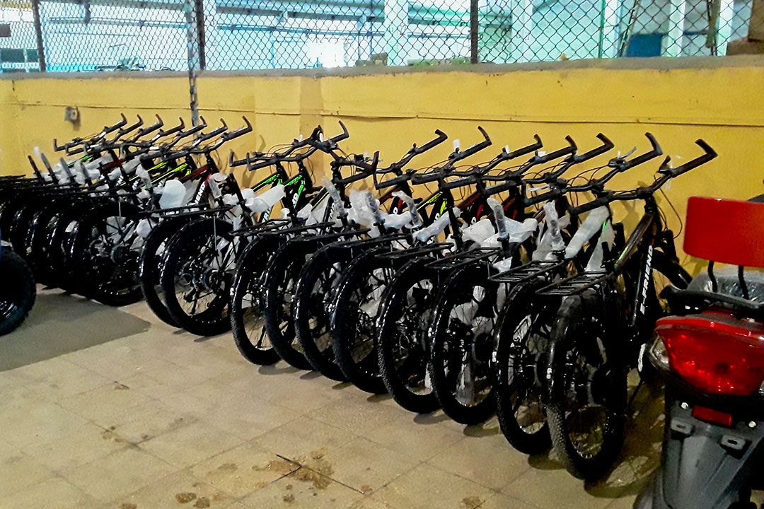 Bicicletas mecánicas producidas en la empresa Ciclos Minerva, de Santa Clara.
