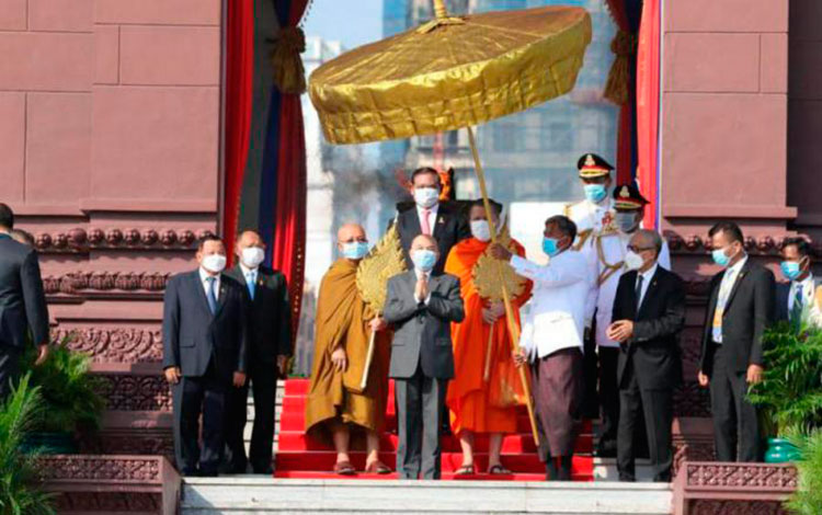 Norodom Sihamoni, rey de Cambodia.