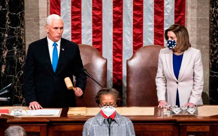 Confirmación de Joe Biden como presidente de los Estados Unidos en el Congreso.