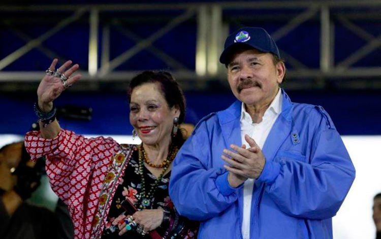 Daniel Ortega y Rosario Murillo, presidente y vicepresidenta de Nicaragua.