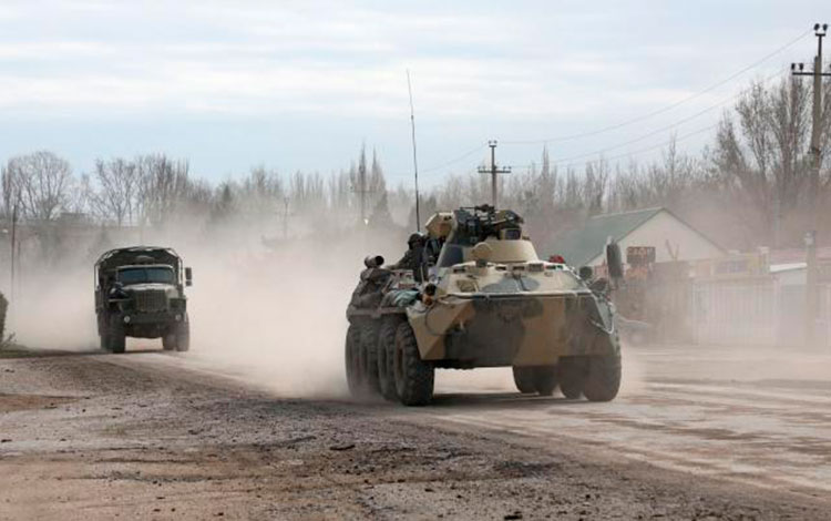 Fuerzas militares rusas en Ucrania.