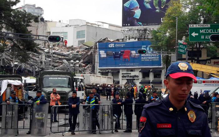 Imágenes de destrucción en edificaciones por el sismo del 19 de septiembre de 2022 en el estado mexicano de Michoacán.