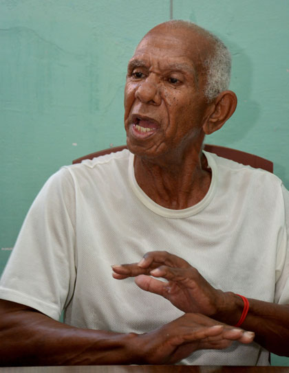 Pedro Mesa Espinosa, residente en el hogar de ancianos Marta Abreu, de Santa Clara.