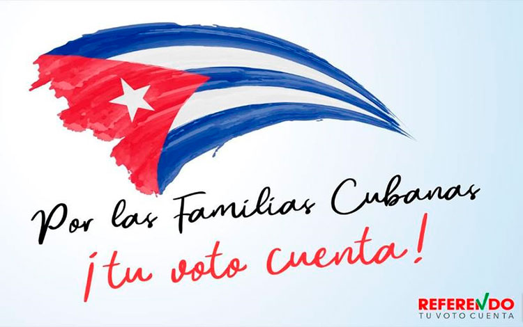 Carte Tu voto cuenta, sobre referendo popular sobre el Código de las Familias en Cuba.