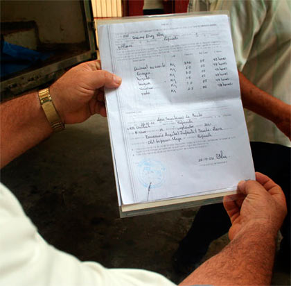 Documento que acredita la legalidad del sacrificio bovino. Documento que acredita la legalidad del sacrificio bovino.