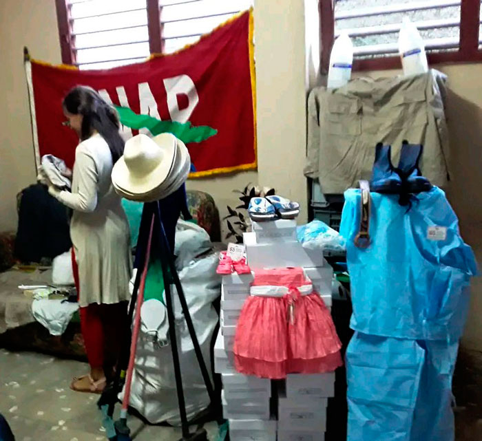 Confecciones textiles y útiles del hogar donados por campesinos de Villa Clara para Pinar del Rí­o