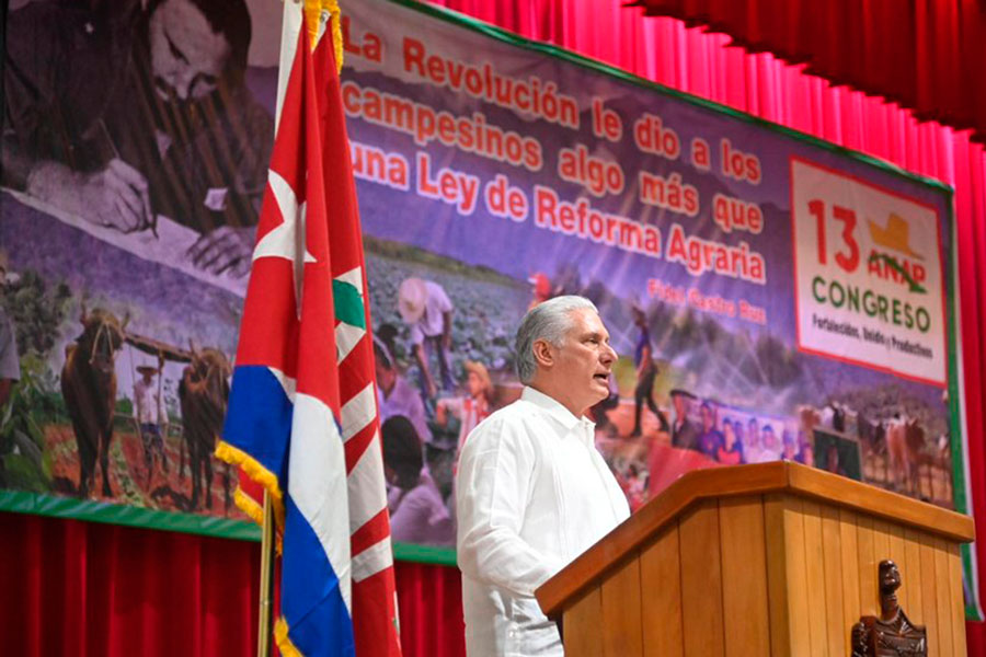 Discurso del presidente cubano, Miguel Díaz-Canel, en la clausura del XIII Congreso de la ANAP.
