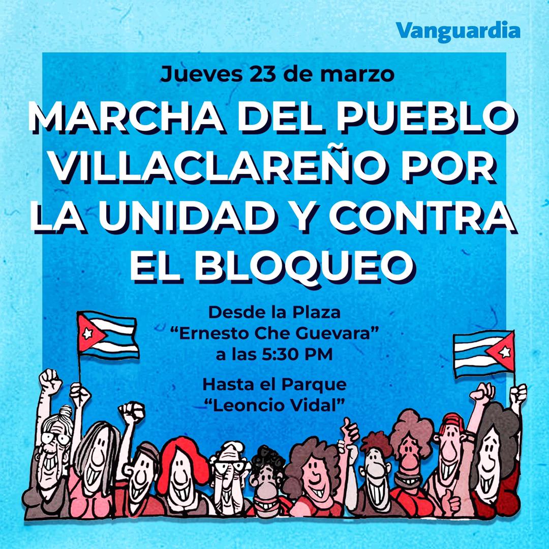 Anuncio marcha contra el bloqueo