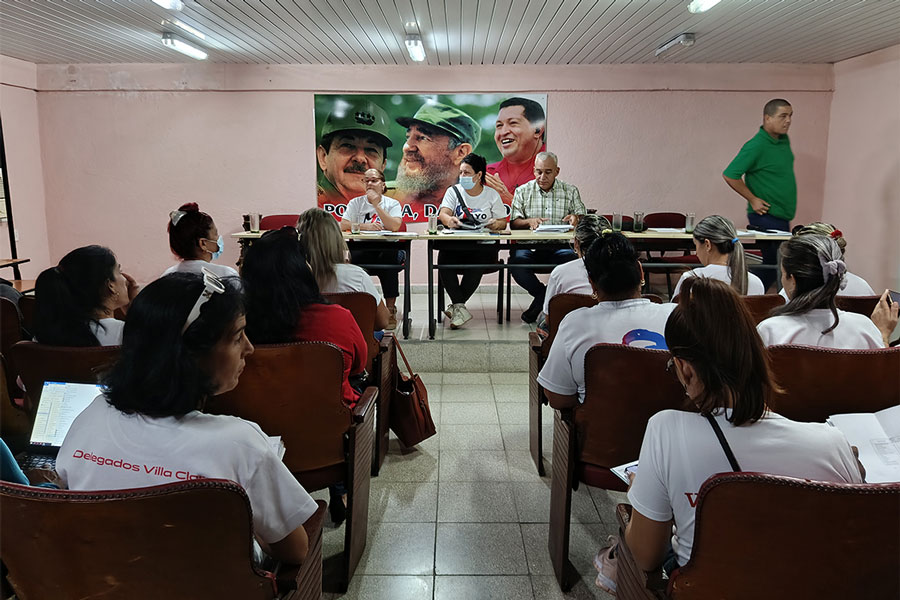 Encuentro de dirigentes sindicales.
