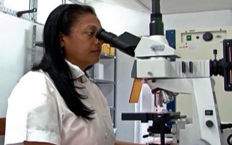 Dra.C. Aydiloide Bernal Villegas, investigadora titular del grupo de Biotecnología, de la Etica.