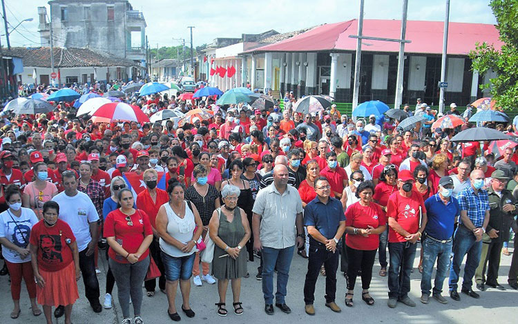 Acto por el 26 de Julio en el municipio de Camajuaní, celebrado en el consejo popular de Vueltas.