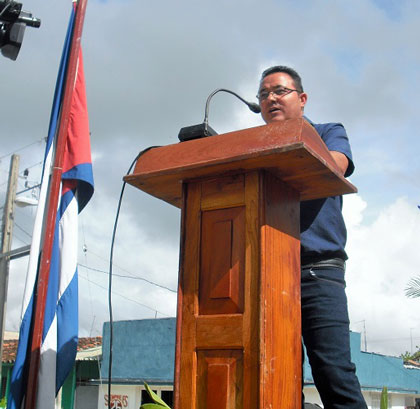 Yoani Aguilar Sierra, primer secretario del Partido en el municipio de Camajuaní­.