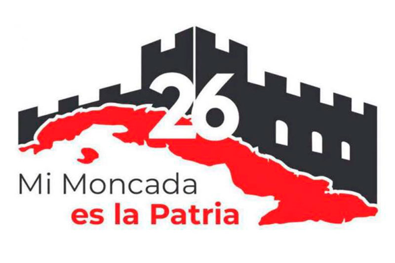 Logo y lema del 26 de Julio en de 2026.