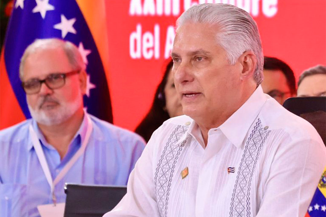 Presidente cubano, Miguel Díaz-Canel, interviene en la  XXIII Cumbre del ALBA-TCP.
