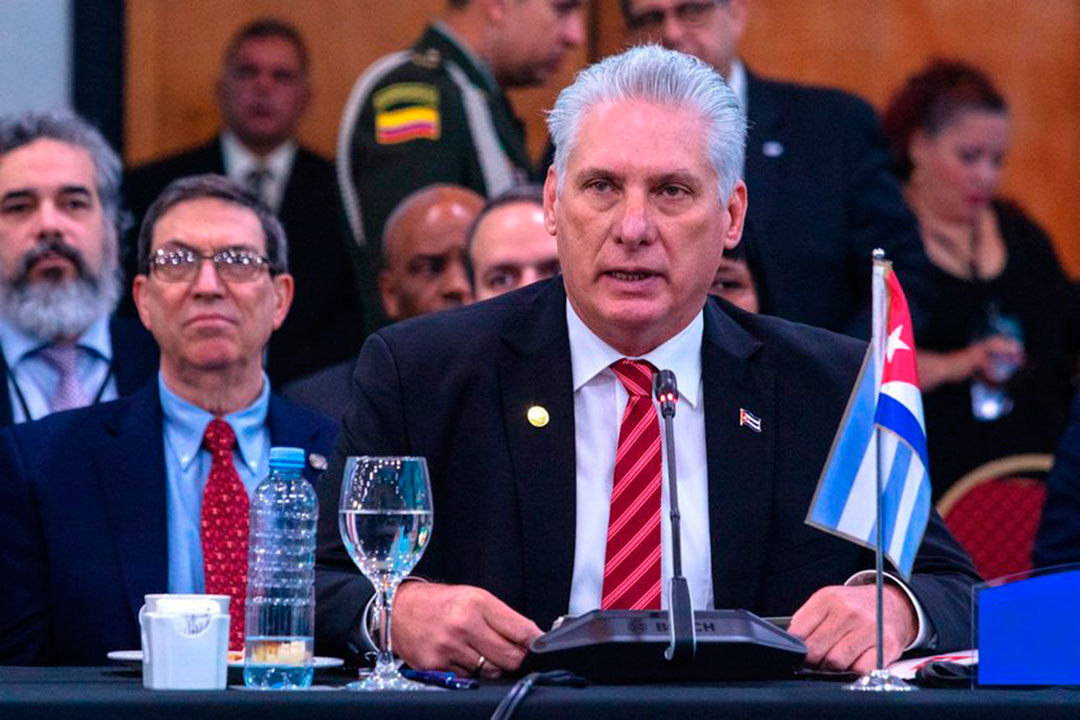 Presidente cubano, Miguel Díaz-Canel, interviene en la VII Cumbre de la Celac.