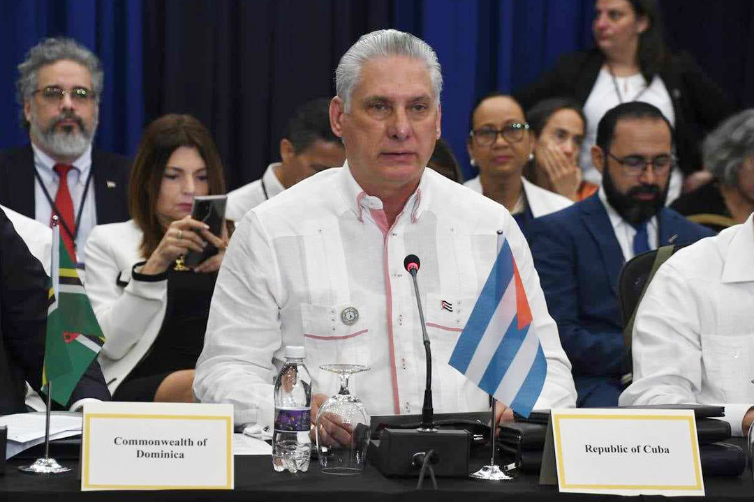 Presidente de Cuba, Miguel Díaz-Canel, interviene en la ceremonia por el X Aniversario de la Proclama de América Latina y el Caribe como Zona de Paz.