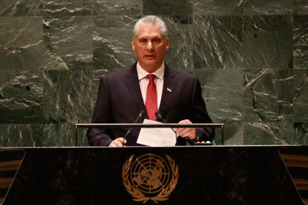 Discurso del presidente cubano, Miguel Díaz-Canel, en 