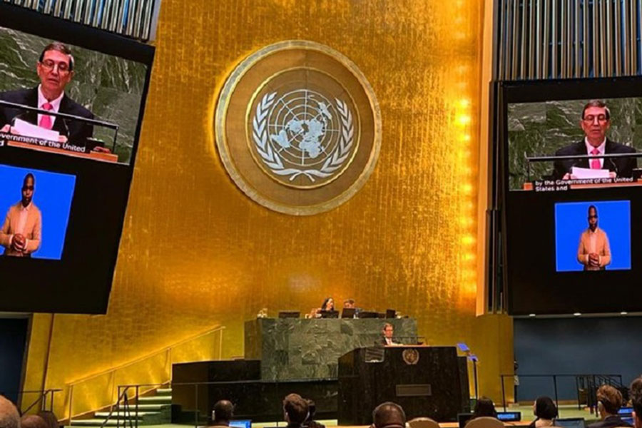 Intervención del canciller de Cuba, Bruno Rodríguez, en la Cumbre del Futuro.