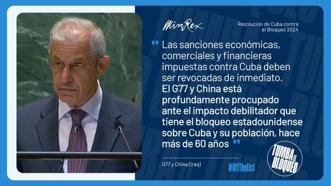 Representante de Iraq y del G77 y China.