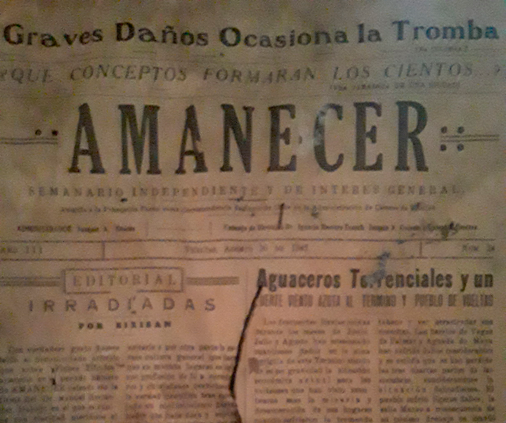 Periódico El Amanecer, de Vueltas 
