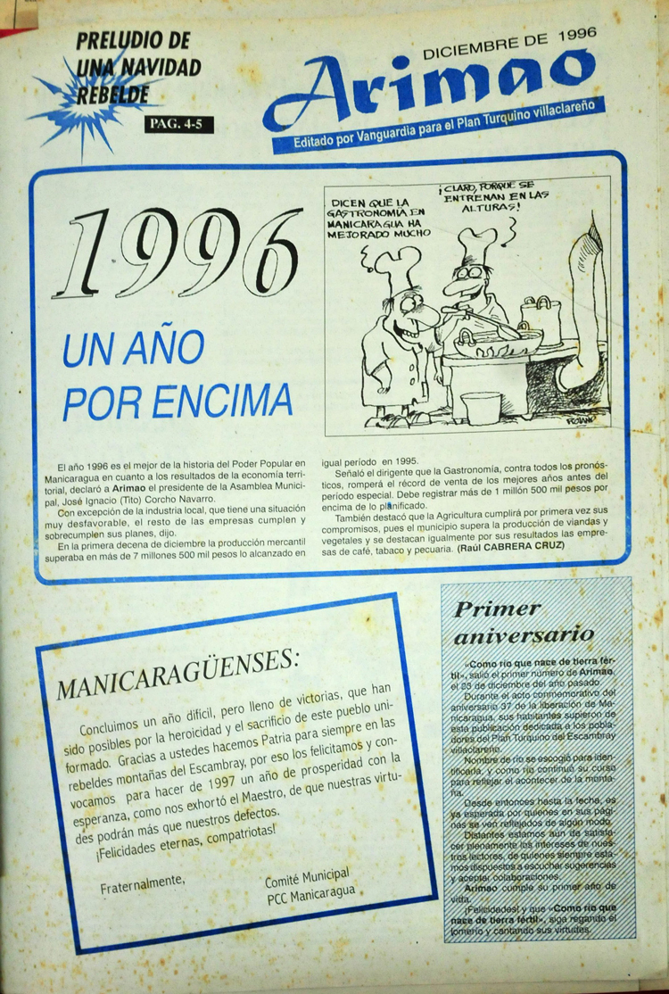 Suplemento Arimao, del periódico Vanguardia.