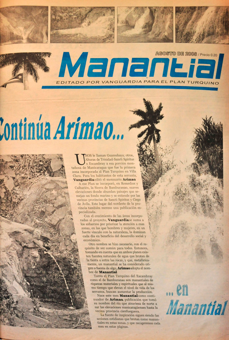 Manantial, suplemento del periódico Vanguardia.