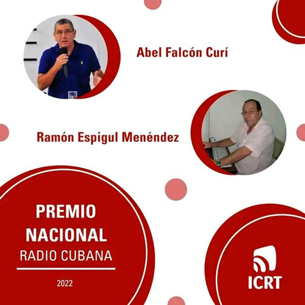 Abel Falcón y Ramón Espigul, merecedores del Premio Nacional de la Radio en 2022.