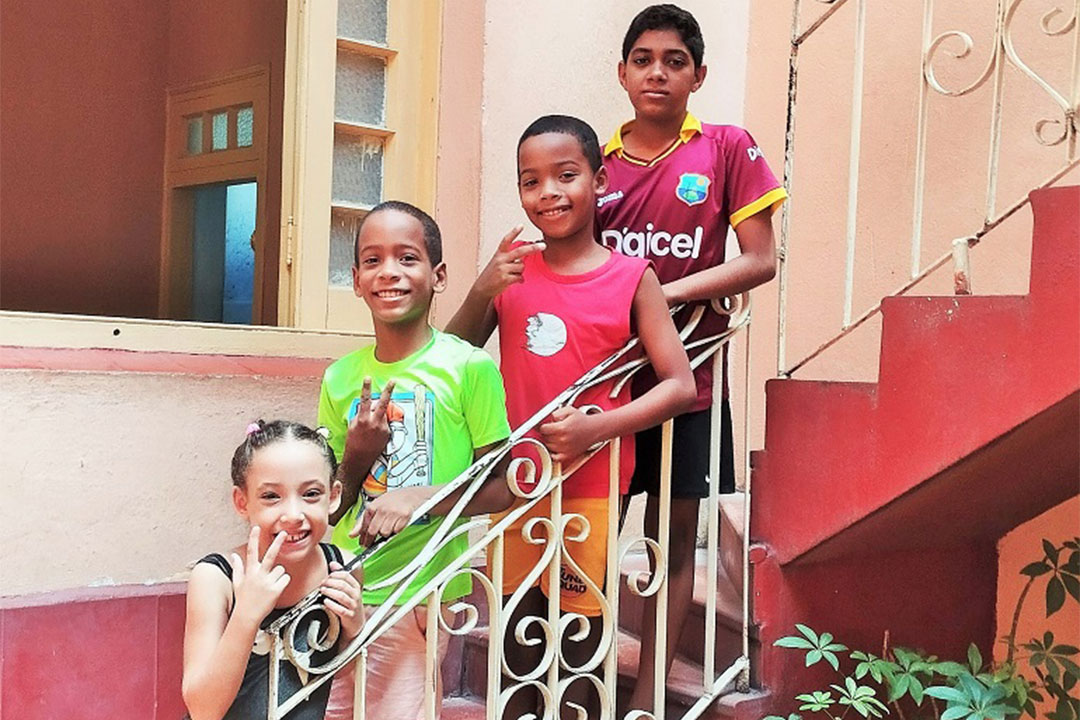 Angélica, Rafael, Víctor Manuel y Anthony, menores acogidos en el Hogar N.o 3 de Niños sin Cuidados Parentales.