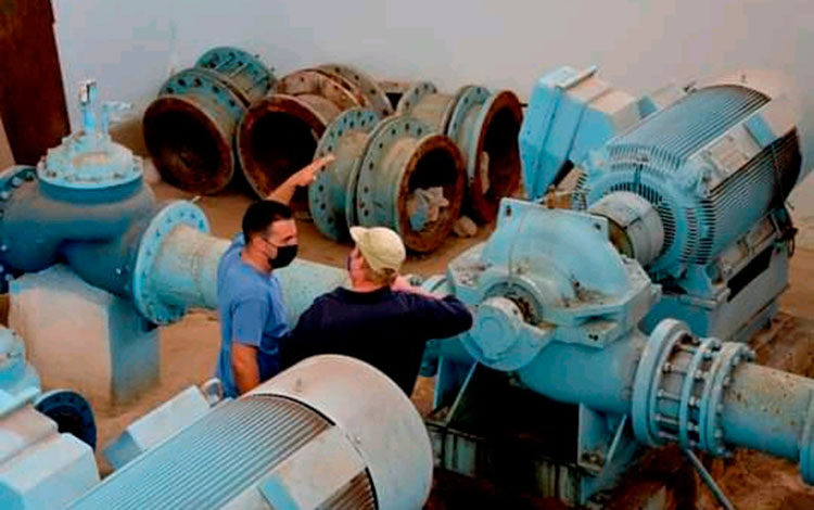 Reparación de la planta de bombeo de Paso Bonito.