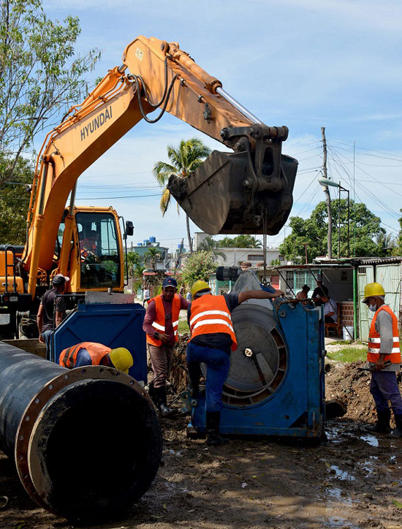 Rehabilitación de redes hidráulicas en Santa Clara.