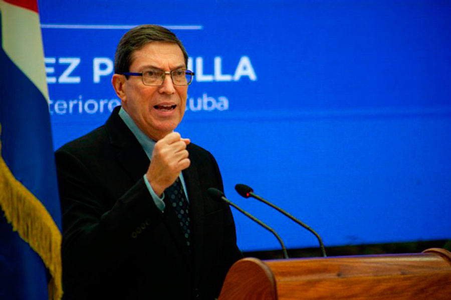 Canciller cubano, Bruno Rodríguez Parrilla.