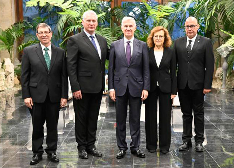 Miguel Díaz-Canel recibió a Silvano Pedrollo, embajador de la Orden de Malta.